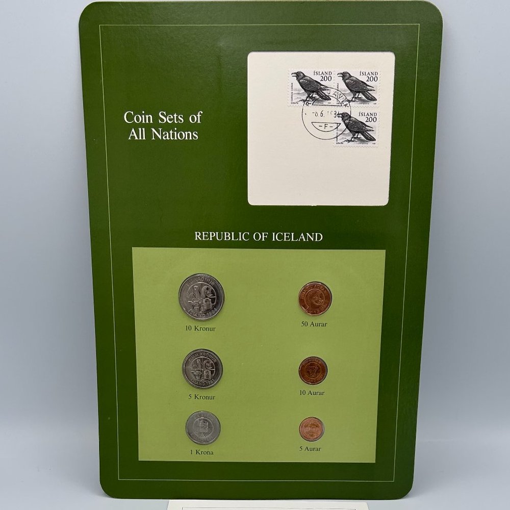 Franklin Mint Coin Sets of All Nations Collectible Republic of Iceland VTG